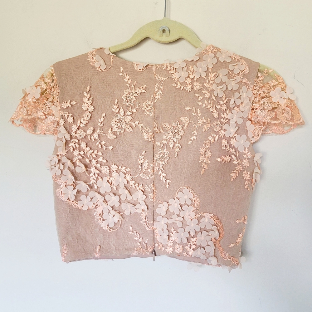 Dress the Population Juliana 3D Floral Crop Top - Picture 4 of 7